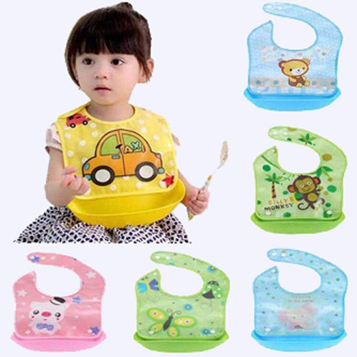 Silicone Baby Bibs With Soft Plastic Tray