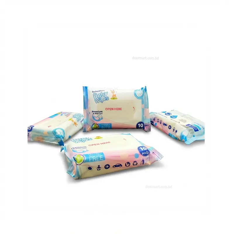 Bashundhara Mini Wet Wipes Pouch Soft 10pcs