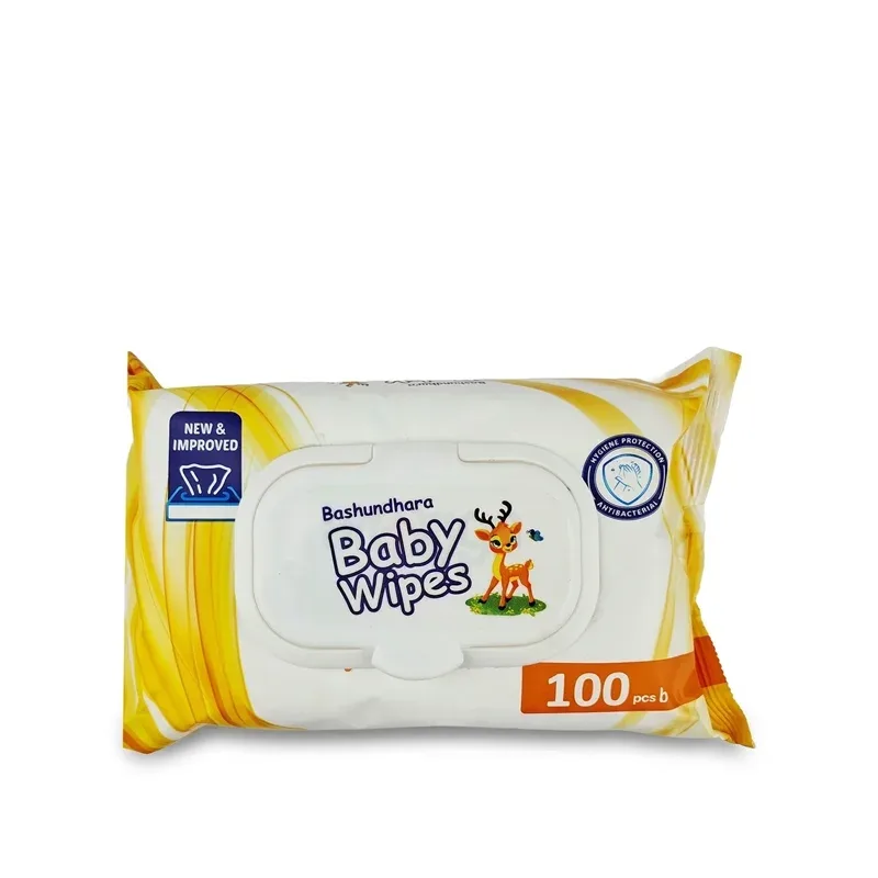 Bashundhara Wet Wipes Pouch Soft 100pcs