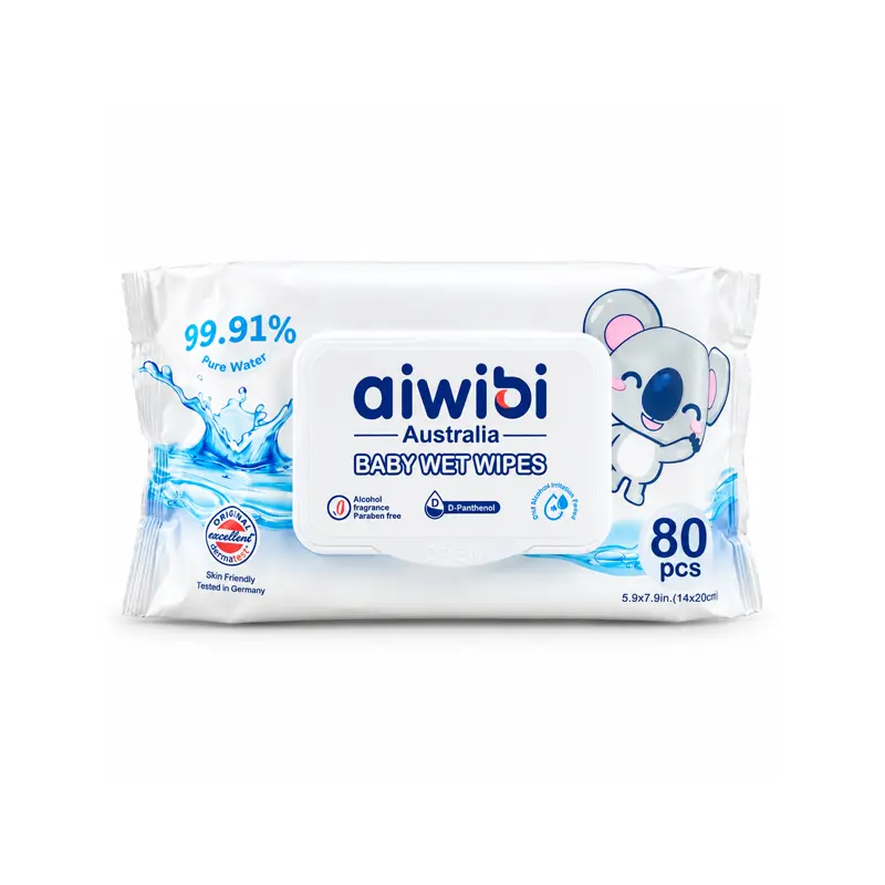 Aiwibi Baby Wet Wipes Fragrance Free (80 pcs)